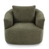 TOAOTBNBO Oversized Swivel Accent Chair with Ergonomic Rounded Armrests, Barrel Chair with Throw Pillow Recliner Sofa Chair for Hotel - 2 of 4