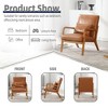 CAVINAS Accent Chair with Solid Wood Frame and Pillow,Modern Arm Chair for Bedroom,Reading Room - 4 of 4