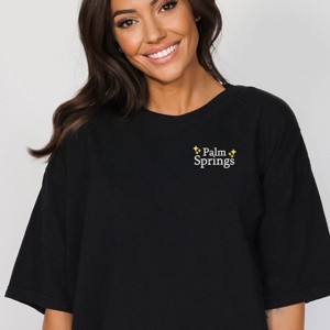Simply Sage Market Embroidered Palm Springs Stars Garment Dyed Tee - 1 of 4