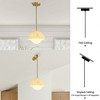 KAISITE Modern Woven Dome Pendant Light with Inner Globe - 4 of 4