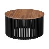 NicBex Round Stylish Solid Wood Coffee Table with Wooden Base,Modern Side Tables for Living Room,Apartment,30" - 2 of 4