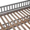 Bunk Bed with Slide,Full Over Full Low Bunk Bed with Fence and Ladder for Toddler Kids Teens White - 4 of 4