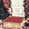 Christmas Area Rug, Holiday Carpet with Bells, Holly Berry & Ribbon Garland Design, Festive Throw Rug for Living Room, Bedroom - 2 of 4