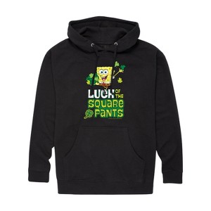 Men's - SpongeBob Squarepants - Luck Of The Square Pants Graphic Fleece Pullover Hoodie - 1 of 4