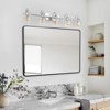 Bathroom Light Fixtures,Chrome Vanity Light Fixtures Over Mirror Wall Mount Lighting Fixture with Hammered Glass Shade E26 Socket for Hallway Kitchen - 4 of 4