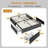 Queen Size Platform Bed Frame with 4 Storage Drawers, Linen Upholstered - 2 of 4