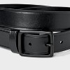 Men's Sleek Square Center Bar Buckle Belt - Goodfellow & Co™ Black - image 3 of 3