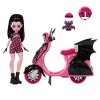 Monster High Draculaura Doll with Pink Scooter, Accessories & Pet Bat Count Fabulous, Fashion Doll Playset - 4 of 4