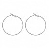 Set of 4 Pairs of Round Earrings for Women - Metal Hoops with Silver Plating (3-6 cm) - Jewelry Set - 3 of 4