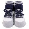 Hudson Baby Infant Boys Socks Boxed Giftset, Blue Sneaker, One Size - 4 of 4