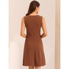 INSPIRE CHIC Women's Work Round Neck Sleeveless Fit and Flare Dresses - 4 of 4