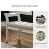Signature Design by Ashley Realyn Accent Bench - Antique White Tufted with Foam Cushion - 4 of 4