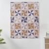 Greenland Home Fashions Pinwheel & Posey Throw, 50"x60", Reversible Cotton Quilt, Floral Cabana Style, Machine Washable - 2 of 4
