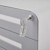 SEVOBAL Utility Storage Cabinet 3 Drawer Mobile File Cabinet with Hanging Bar for Office Use, White and Gray, 21"*18"*24" - 2 of 4