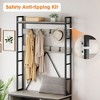 Hall Tree with Bench,Industrial Coat Rack Shoe Storage Entryway Organizer with Storage Cubbies, Mudroom Foyer Shoe Bench Coat Stand for Home - 4 of 4
