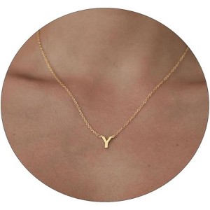 Delicate Heart Pendant Necklace, 14K Gold Plated Dainty Chain, Gift for Women - 1 of 4