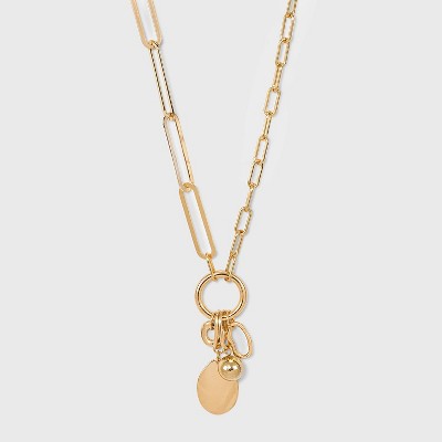 Charm Cluster Pendant Necklace - A New Day™ Gold