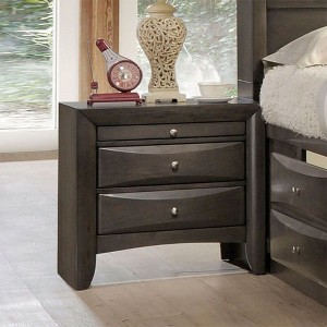 NicBex 2 Drawers Nightstand Bedside Table with 1 Tray End Table Bedroom Furniture with Solid Wood for Living Room, Bedroom - 1 of 4
