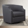 NicBex Linen Swivel Barrel Accent Chair,Upholstered Swivel Living Room Chair with Curved Backrest,Cozy Armchair,Accent Chairs for Living Room - 2 of 4