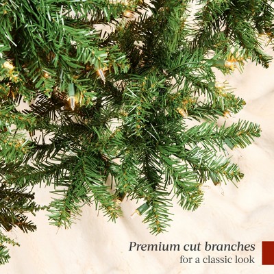 7.5ft Pre-Lit Douglas Fir Artificial Christmas Tree with Warm White Lights