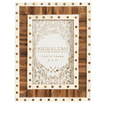 Mansour Two-Tone 4X6 Picture Frame  - Brown - Shiraleah
