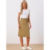 INSPIRE CHIC Women's Casual High Waist Back Slit Short Denim Skirts - 3 of 4