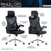 PAGED Ergonomic Office Chair Modern Computer Chair with Lumbar Support and Adjustable Armrests for Bedroom, Home Office - 2 of 4