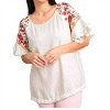 Women's Embroidery Round Neck Top - umgee - 4 of 4