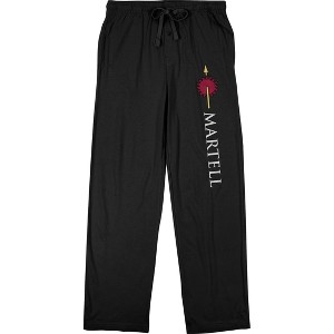 Game of Thrones House Martell Sigil & Text Men's Black Sleep Pajama Pants - 1 of 3