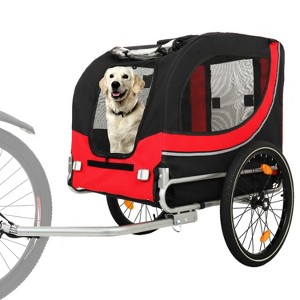 Gulches Pet Strollers: Black and Red Large Folding Bike Trailer for Dogs - 1 of 4