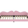 NicBex 81" Twin Size Day Bed with Trundle, Upholstered Daybed with Cloud-Shaped Backrest for Bedrooms - 3 of 4