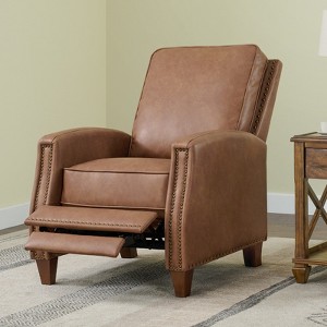 Spruce & Spring Push Back Recliner Chair with Nailhead Trims for Living Room - 1 of 4