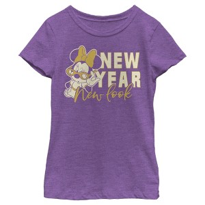 Girl's Disney Minnie New Year New Look T-Shirt - 1 of 4