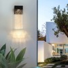 KTMBDW Dusk to Dawn Porch Lights, Exterior Lights Fixture, Black Wall Light with Crystal Bubble Glass LED Wall Lamp for House Porch Entryway, 2 Pack - 4 of 4