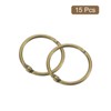 Unique Bargains Carbon Steel Loose Leaf Binder Snap Shower Curtain Rings 15 Pcs - 3 of 4