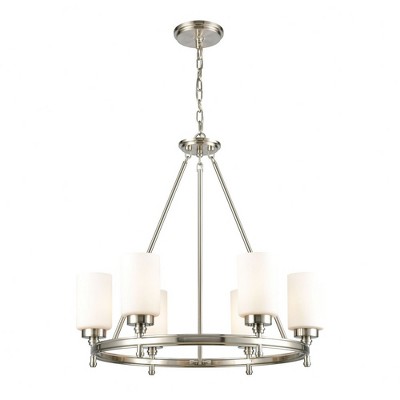Elk Home Dawson 6 - Light Chandelier in  Satin Nickel