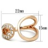 Slickblue Women's Rose Gold Stainless Steel Cuff Ring with CZ Stones – Open Design, Lightweight, size 5–10 - 2 of 4