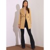 INSPIRE CHIC Women's Shawl Collar Lapel Winter Belted Coat with Pockets - 3 of 4