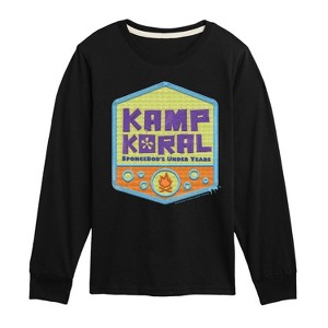 Boys' - SpongeBob SquarePants - Kamp Koral Kamp Koral Logo Badge Long Sleeve Graphic T-Shirt - 1 of 4