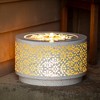 Sullivans 10" Pierced Speckled Metal Fountain, White - 3 of 4