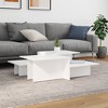 vidaXL White Coffee Tables Set of 2, Engineered Wood - Stylish Multipurpose Tables - 2 of 4