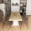 Famapy Home Wood Extendable Dining Table Black Base - 3 of 4