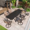 Mondawe 7-Piece Extendable Outdoor Dining Set,With Telescopic Table And 360°Swivel Chair Patio Set - 2 of 4