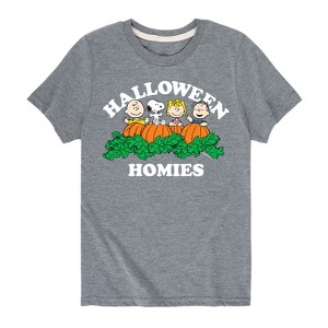 Boys' - Peanuts - Halloween Homies Short Sleeve Graphic T-Shirt - 1 of 4
