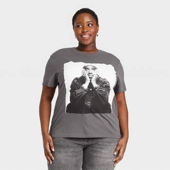 Women's Tupac Short Sleeve Graphic T-Shirt - Black
