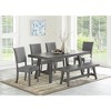 Simple Relax Set of 2 Upholstered Fabric Dining Chairs in Grey - 4 of 4