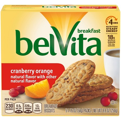 belVita Cranberry Orange Breakfast Biscuits - 5 Packs