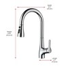 Elegant Lighting Andrea Single Handle Pull Down Sprayer Kitchen Faucet in Matte Black - 4 of 4