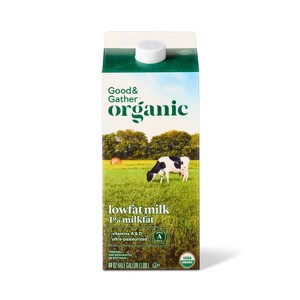Organic 1% Milk - 0.5gal - Good & Gather™ - 1 of 4