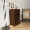 SKRAN Modular 28-Bottle Wine Bar Cabinet with Straight Lines, 17.80"W x 15.95"D x 35.43"H, MDF Material - 2 of 4